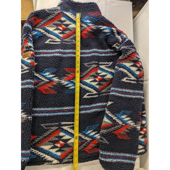 Chimayo Ariat Fleece Jacket Mens Size XXL Sherpa Full Zip‎ Aztec Western Cowboy - Picture 11 of 12